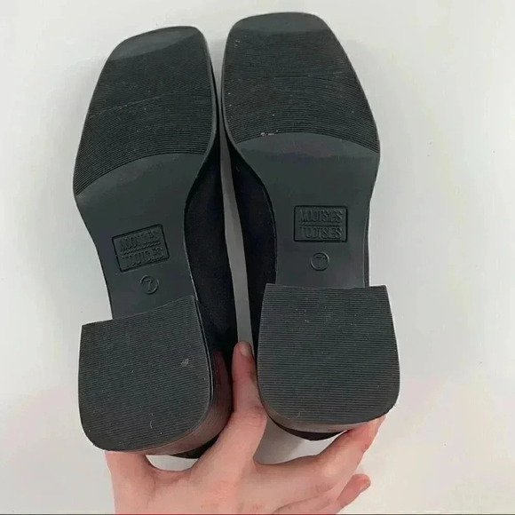 Mootsies Tootsies Janet heels size 7 black satin vintage square toe Y2k 90s - Picture 7 of 12